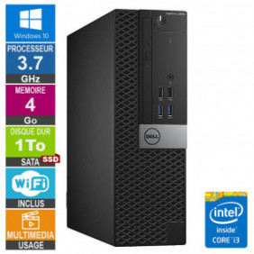 PC Dell Optiplex 5040 SFF i3-6100 3.70GHz 4Go/1To SSD Wifi W10