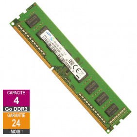 Barrette Mémoire 4Go RAM DDR3 Samsung M378B5173DB0-CK0 DIMM PC3-12800U