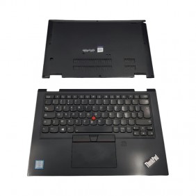 Clavier Lenovo ThinkPad X390 Yoga AZERTY FR Repose mains complet + coque inférieure