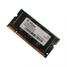 Barrette Mémoire 256Mo RAM DDR Infineon HYS64D32020HDL-6-C SO-DIMM PC-2700S