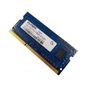 Barrette Mémoire 1Go RAM DDR3 Elpida EBJ10UE8BDS0-DJ-F SO-DIMM PC3-10600S 1333MHz 1Rx8