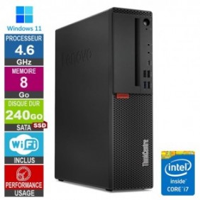 Lenovo M720s i7-8700 4.60GHz 8Go/240Go SSD Wifi W11