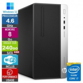 HP ProDesk 400 G5 MT i7-8700 4.60GHz 8Go/240Go SSD Wifi W11