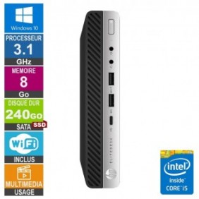 HP 800 G3 Mini i5-6500T 3.10GHz 8Go/240Go SSD Wifi W10