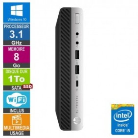 HP 800 G3 Mini i5-6500T 3.10GHz 8Go/1To SSD Wifi W10