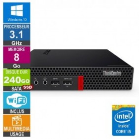 Lenovo M910x Tiny i5-6500T 3.10GHz 8Go/240Go SSD Wifi W10