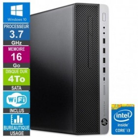 HP 800 G3 SFF i3-6100 3.70GHz 16Go/4To Wifi W10