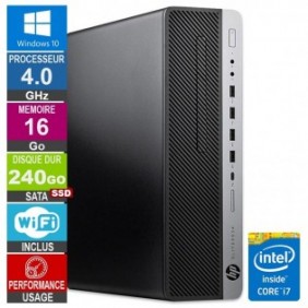 HP 800 G3 SFF i7-6700 4GHz 16Go/240Go SSD Wifi W10