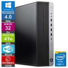 HP 800 G3 SFF i7-6700 4GHz 32Go/4To Wifi W10