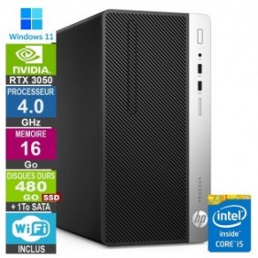 PC Gamer LPG-400G5 i5-8400 4.00GHz 16Go/480Go SSD + 1To/RTX 3050