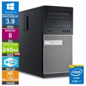 Dell 7010 MT i7-3770 3.90GHz 8Go/240Go SSD Wifi W10