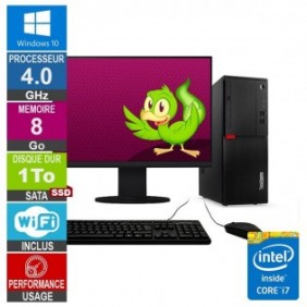 Lenovo M710T i7-6700 4GHz 8Go/1To SSD Wifi W10 + Ecran 20