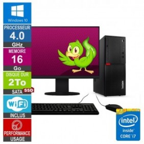 Lenovo M710T i7-6700 4GHz 16Go/2To SSD Wifi W10 + Ecran 22