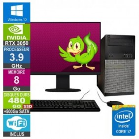 PC Gamer LPG-7010 i7-3770 3.90GHz 8Go/480Go SSD + 500Go/RTX 3050/22"