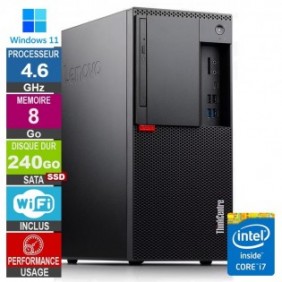 Lenovo M920t i7-8700 4.60GHz 8Go/240Go SSD Wifi W11