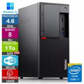 Lenovo M920t i7-8700 4.60GHz 8Go/1To SSD Wifi W11