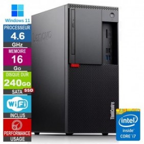 Lenovo M920t i7-8700 4.60GHz 16Go/240Go SSD Wifi W11