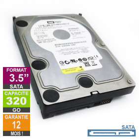 Disque Dur 320Go SATA 3.5 Western Digital WD3200AAKS-00SBA0 7200rpm 16Mo