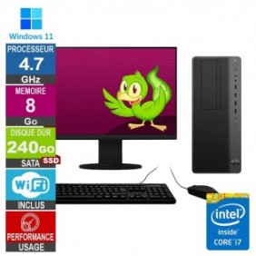 HP Z1 TWR G5 i7-9700 4.70GHz 8Go/240Go SSD Wifi W11 + Ecran 19