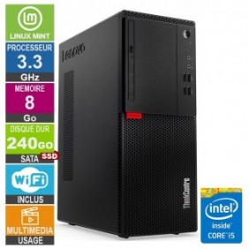 Lenovo M710T i5-6400 3.30GHz 8Go/240Go SSD Wifi LINUX MINT