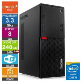 Lenovo M710T i5-6400 3.30GHz 8Go/240Go SSD Wifi Linux UBUNTU