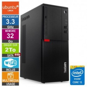 Lenovo M710T i5-6400 3.30GHz 32Go/2To SSD Wifi Linux UBUNTU