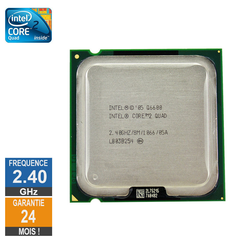 Processeur Intel Core 2 Quad Q6600 240ghz Slacr Lga775 8mo