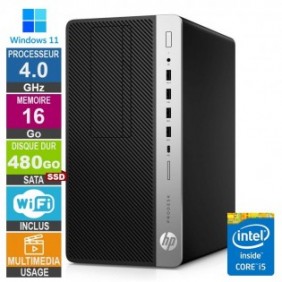 HP ProDesk 600 G5 MT i5-8400 4GHz 16Go/480Go SSD Wifi W11