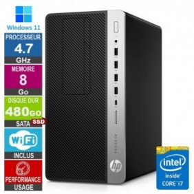 HP ProDesk 600 G5 MT i7-9700 4.70GHz 8Go/480Go SSD Wifi W11