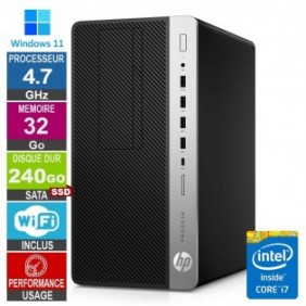 HP ProDesk 600 G5 MT i7-9700 4.70GHz 32Go/240Go SSD Wifi W11