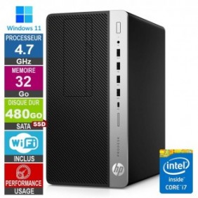 HP ProDesk 600 G5 MT i7-9700 4.70GHz 32Go/480Go SSD Wifi W11