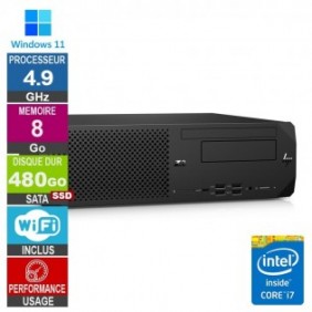 HP Z2 G8 SFF Workstation i7-11700 4.90GHz 8Go/480Go SSD Radeon WX 3100 Wifi W11