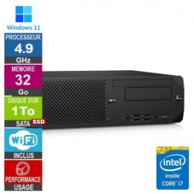 HP Z2 G8 SFF Workstation i7-11700 4.90GHz 32Go/1To SSD Radeon WX 3100 Wifi W11