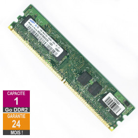 Barrette Mémoire 1Go RAM DDR2 Samsung M378T2863DZS-CE6 DIMM PC2-5300U 1Rx8